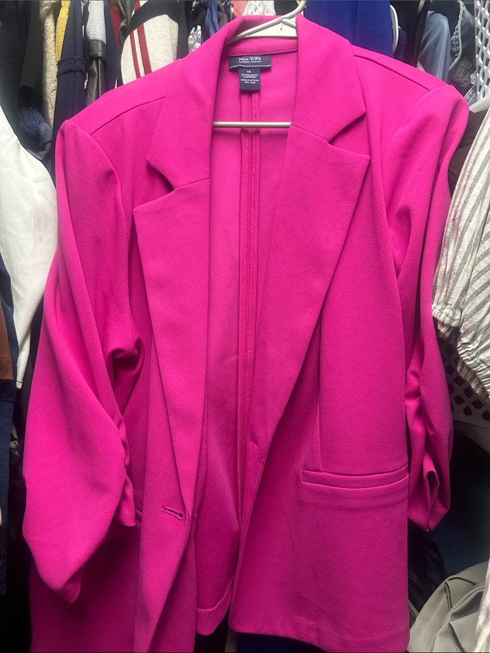 New York & Company Bright Fuchsia Blazer